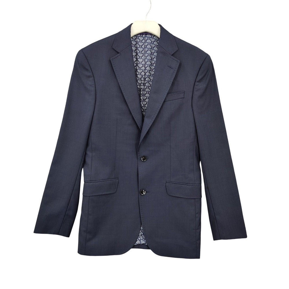 Ted Baker Mens Endurance Jones CT Sports Coat‎ Blazer 36R Navy 100% Wool Luxury